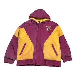 Vintage 90s Competitor Washington Redskins Hooded Jacket‎ Men's XL FLAWS